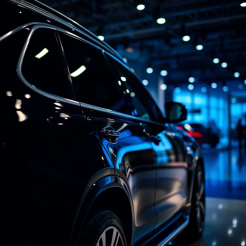 Glossy luxury car finish